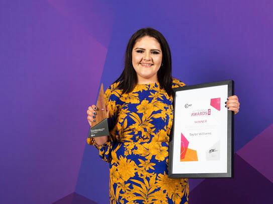 Former Forbes local Taylor Williams has been presented with the Aboriginal and Torres Strait Islander Student of the Year Award. Photo supplied.