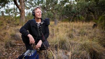 Andrew Skeoch with his recording equipment. Image supplied