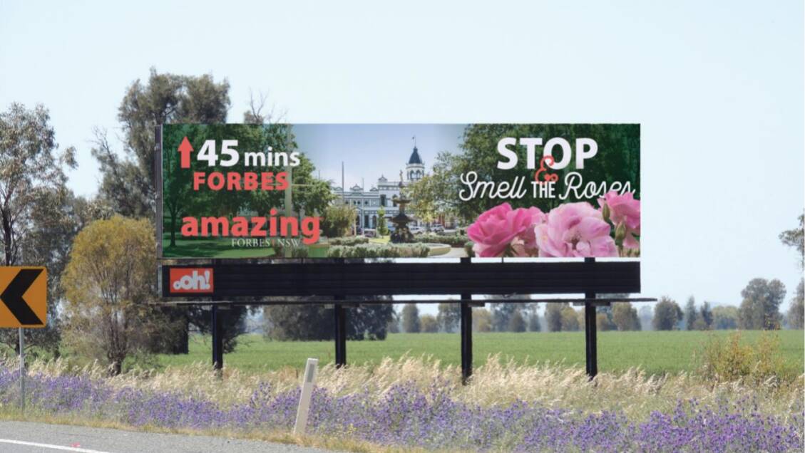 New signage an invitation to "stop and smell the roses" in Forbes