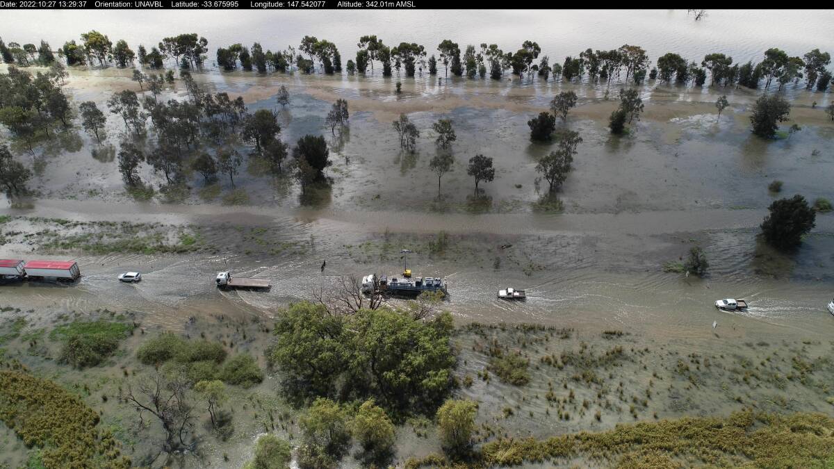 The Newell Highway was closed for seven weeks in the 2022 floods, with Marsden the worst-affected area. Picture Transport for NSW