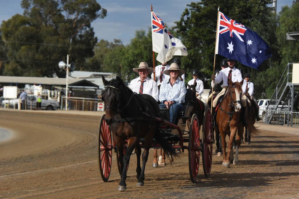 The parade is a traditional part of Forbes' Anzac Day meeting. File picture.