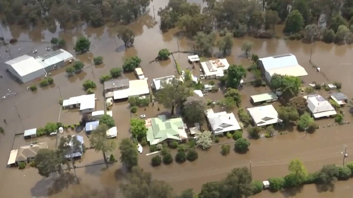 November 2022 saw Forbes inundated by floodwaters to levels not seen since 1952. Picture from NSW SES footage