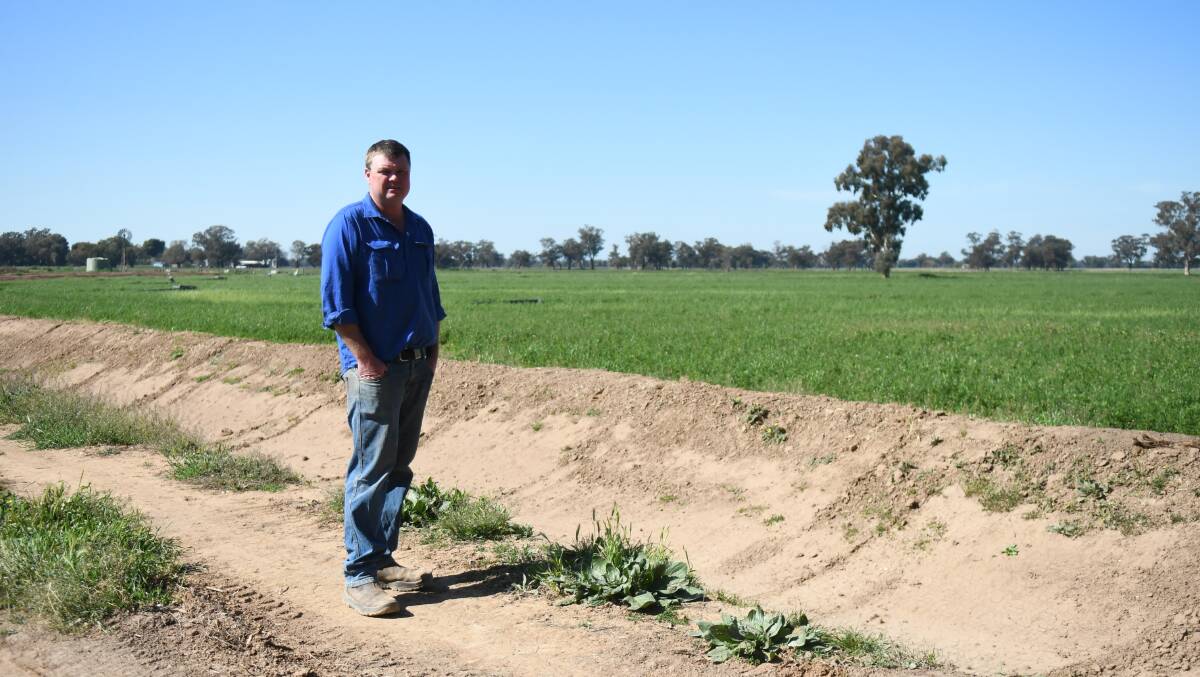 Lachlan Valley Water Chair Tom Green is still rebuilding irrigation channels and replacing infrastructure destroyed in the 2022 floods. 
