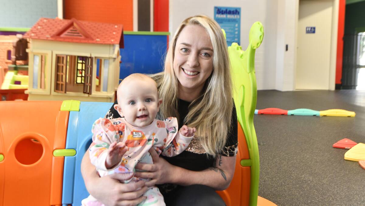 Ivy Mitselburg and mum Charli Hills at the Australian Breastfeeding Association Orange Group's World Breast Feeding Morning Tea on Thursday, August 3. Picture by Carla Freedman
