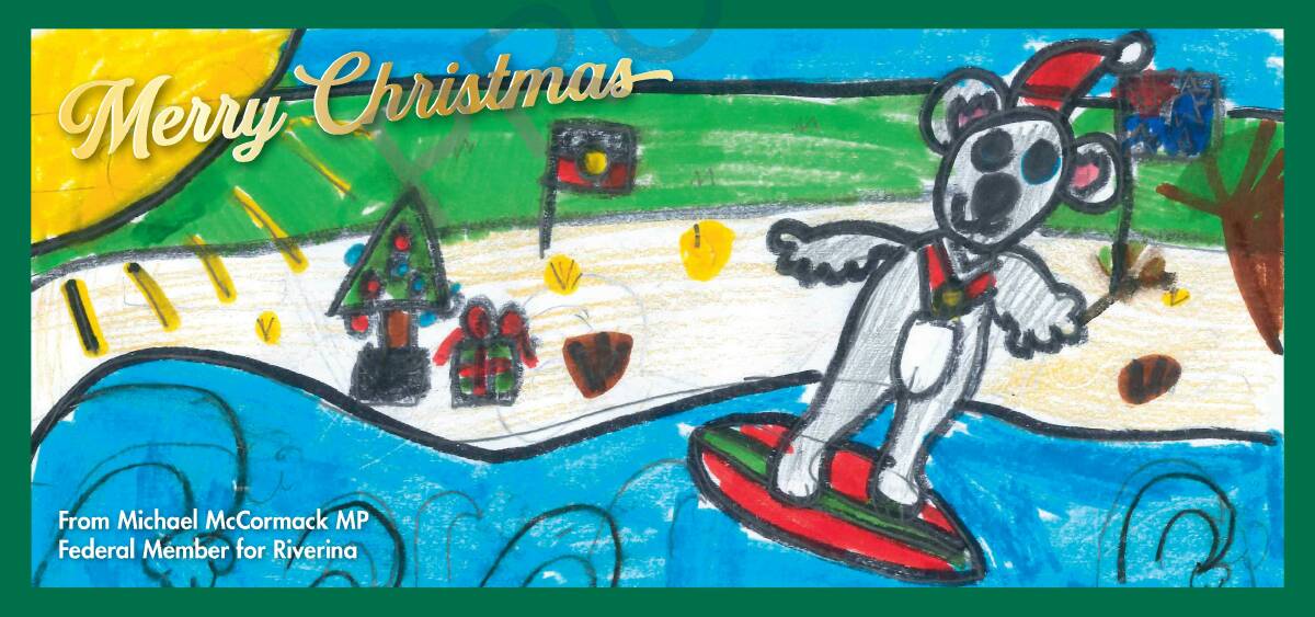 The cool Christmas koala cruising on the water was last year's winner.